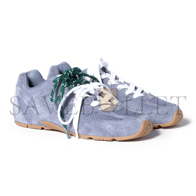 MIU MIU X NEW BALANCE 530 SL METALLIC LEATHER AND MESH SNEAKERS 5E165E